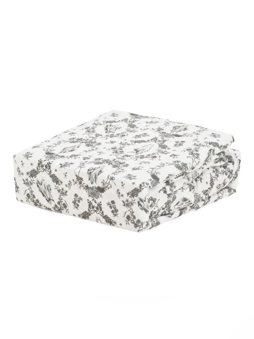 Cynthia Rowley Halloween Black & White Ghost Toile FULL‎ Sheet Set VIRAL Bedding